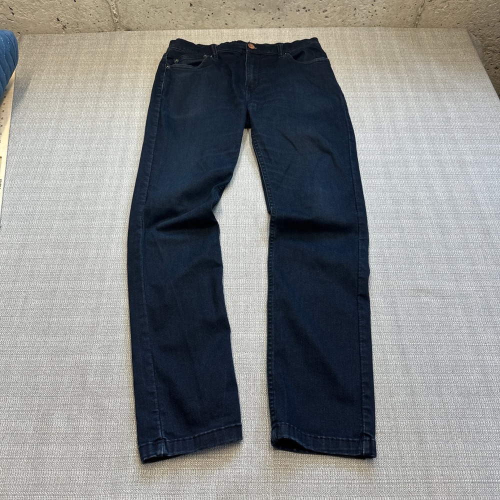 Mugsy Jeans Darkest Blues Mens 32x32 Slim Fit Stretch Dark Wash Denim‎ Pants